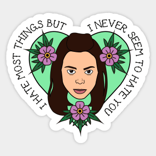 April - I never seem to hate you Sticker